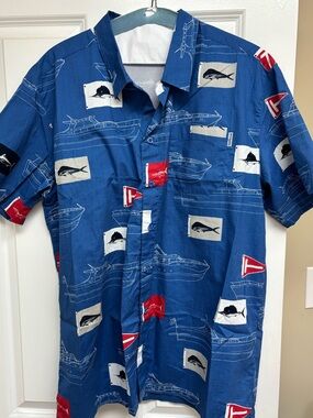 Columbia Blue Mesh-Lined Outdoor Shirt